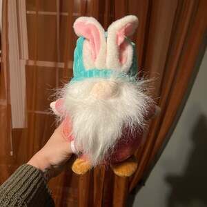 Kaisiyang Bunny Gnome 15” Tie Dye Teal Hat Stuffed Animal Plush Toy